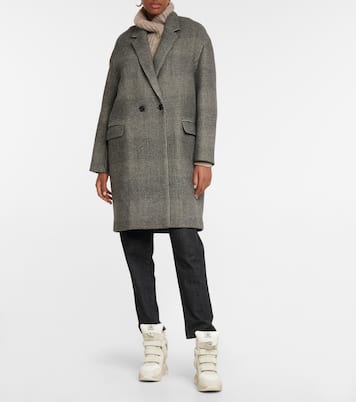 Efegozi checked virgin wool coat | Isabel Marant