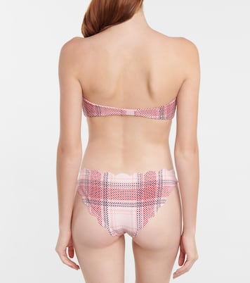 Kariertes Bikini-Oberteil Antibes | Marysia