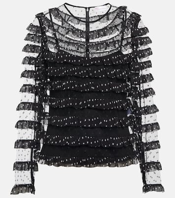 Blusa Point d'esprit in tulle | REDValentino