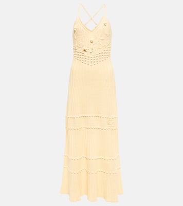 Linen and silk knit midi dress | Etro