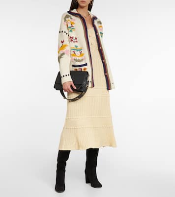 Linen and silk knit midi dress | Etro