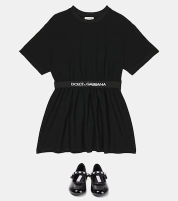 Logo cotton-blend dress | Dolce&Gabbana Kids