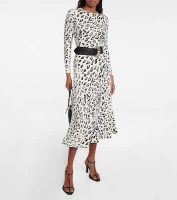 Leopard-print wool-blend maxi dress | Polo Ralph Lauren