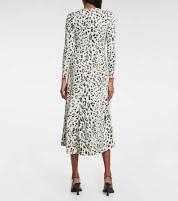 Leopard-print wool-blend maxi dress | Polo Ralph Lauren