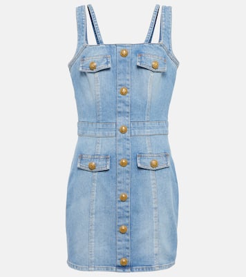 Embellished denim minidress | Balmain