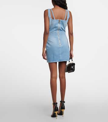 Embellished denim minidress | Balmain