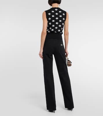 Top de lana y seda con logo | Dolce&Gabbana