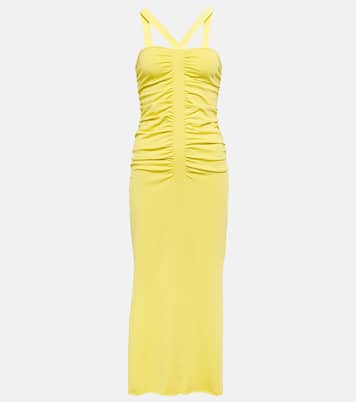 Darya ruched ribbed-knit midi dress | Simkhai