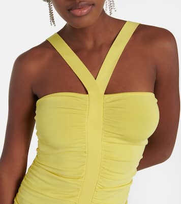 Darya ruched ribbed-knit midi dress | Simkhai