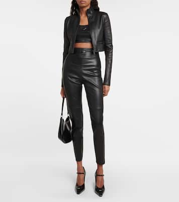 Cropped-Top aus Leder | Prada