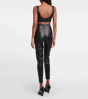Cropped-Top aus Leder | Prada