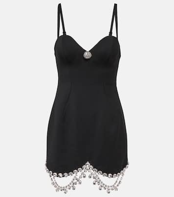 Crystal-embellished wool minidress | Area