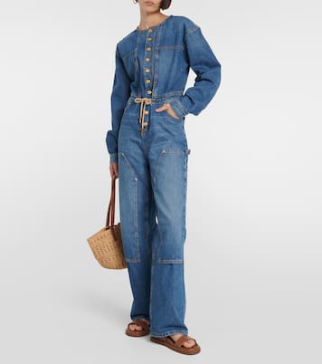Mono ancho Stevie en denim | Ulla Johnson