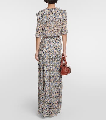 Bedrucktes Maxikleid aus Seide | Veronica Beard
