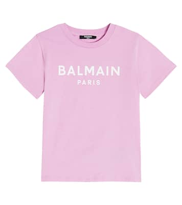 로고 코튼 저지 티셔츠 | Balmain Kids