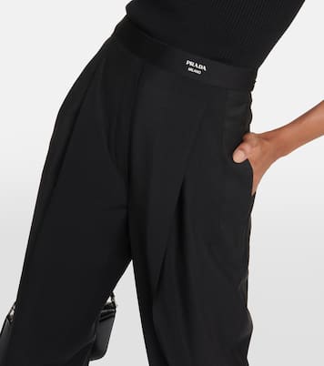 Mohair and wool wide-leg pants | Prada