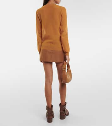 Cardigan in maglia con logo | Miu Miu