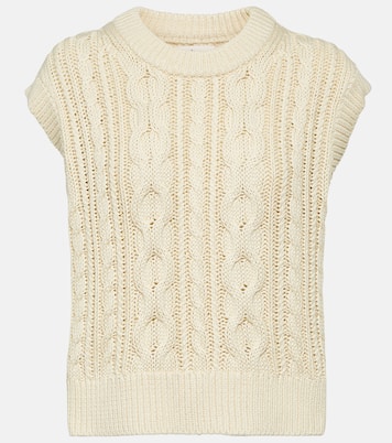 Hadden cable-knit sweater vest  | Velvet