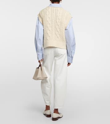 Hadden cable-knit sweater vest  | Velvet