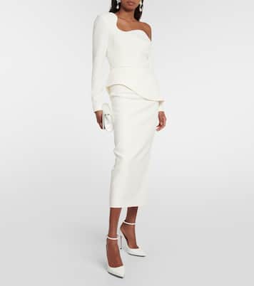 Bridal - Abito midi asimmetrico | Safiyaa
