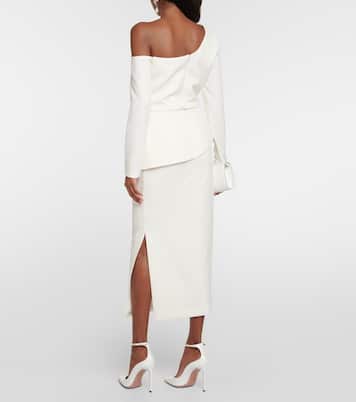 Bridal - Abito midi asimmetrico | Safiyaa