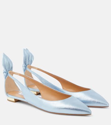 Ballerines en cuir métallisé | Aquazzura