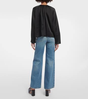 Shirred mockneck blouse | Frame