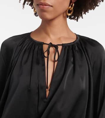 Shirred mockneck blouse | Frame