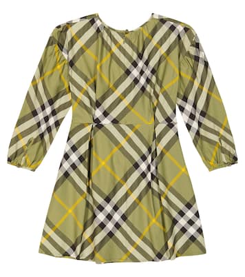 Vestido de algodón con Burberry Check | Burberry Kids