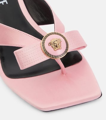 Medusa satin thong sandals | Versace