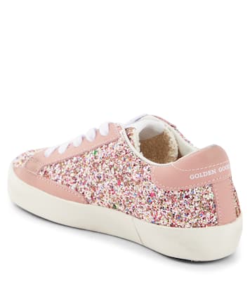 Sneakers Super-Star in pelle con glitter | Golden Goose Kids
