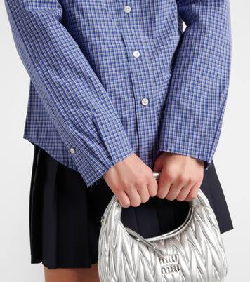 Logo cotton poplin shirt | Miu Miu
