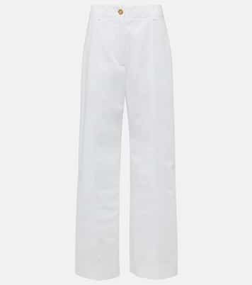 Pantaloni a gamba larga in cotone a vita alta | Patou