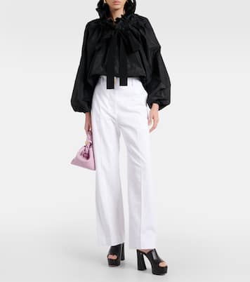 Pantaloni a gamba larga in cotone a vita alta | Patou