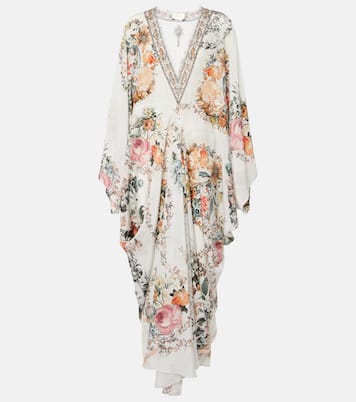 Verzierter Kaftan aus Seiden-Crêpe | Camilla