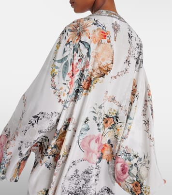 Verzierter Kaftan aus Seiden-Crêpe | Camilla