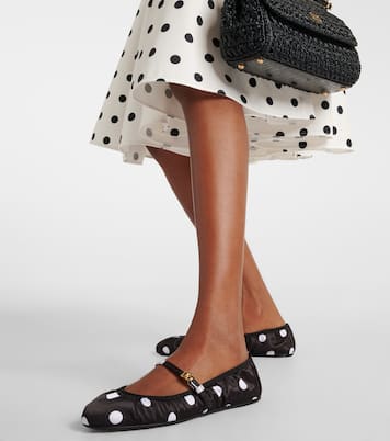 Ballerines Odette en satin à pois | Dolce&Gabbana