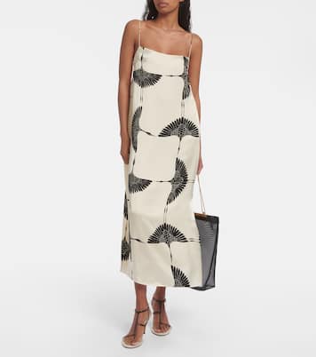 Sicily printed twill midi dress | Khaite