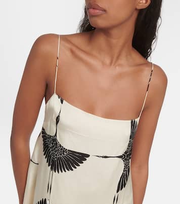 Sicily printed twill midi dress | Khaite