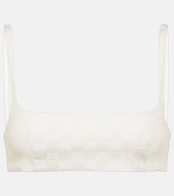 Top bralette in gabardine GG | Gucci