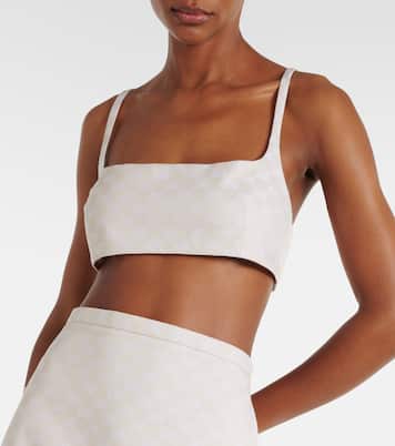 Top bralette in gabardine GG | Gucci