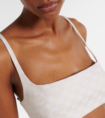Top bralette in gabardine GG | Gucci