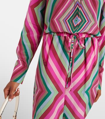 Pantalon ample imprimé en soie | Valentino