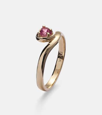 Bague Sweetheart Bonbon Merge en or 10 ct et tourmaline | Stone and Strand