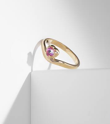 Bague Sweetheart Bonbon Merge en or 10 ct et tourmaline | Stone and Strand