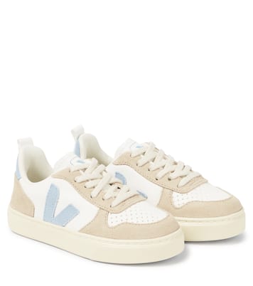 V-10 suede-trimmed leather sneakers | Veja Kids