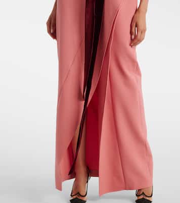 Off-Shoulder-Robe aus einem Wollgemisch | Oscar de la Renta