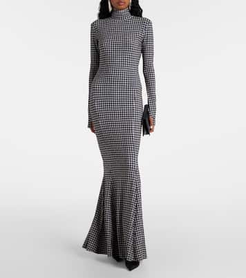 Houndstooth gown | Norma Kamali