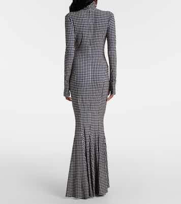 Houndstooth gown | Norma Kamali