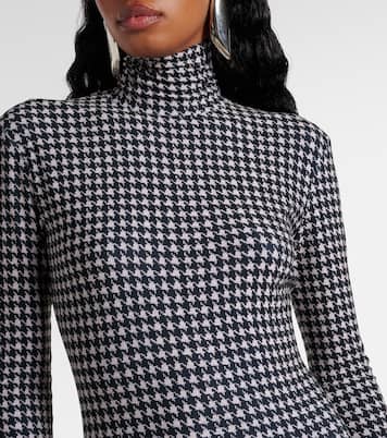 Houndstooth gown | Norma Kamali